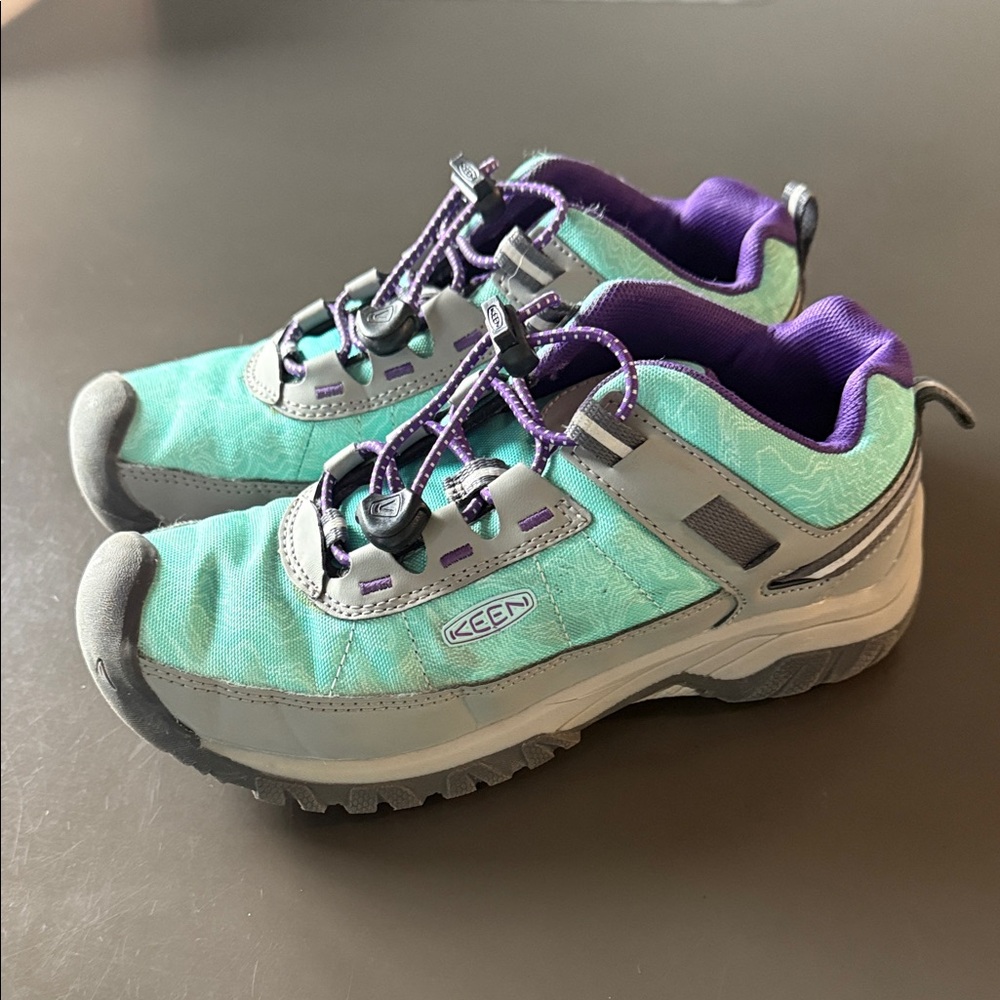 Keen Kids Teal and Purple Waterproof Hiking Shoe - Picture 3 of 6